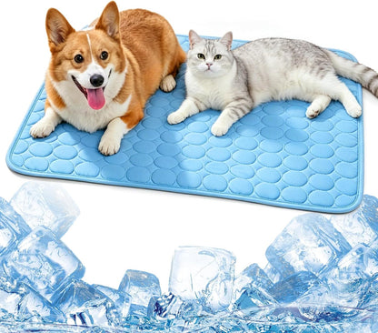 Kühlmatte Hund Selbstkühlend Kühlmatte Katze Kühldecke Hund Kühldecke Katze | Selbstkühlende Matte & Kühldecke Für Haustiere, Waschbar, Atmungsaktiv, Rutschfestes Schlafbett (100X75Cm, XL)